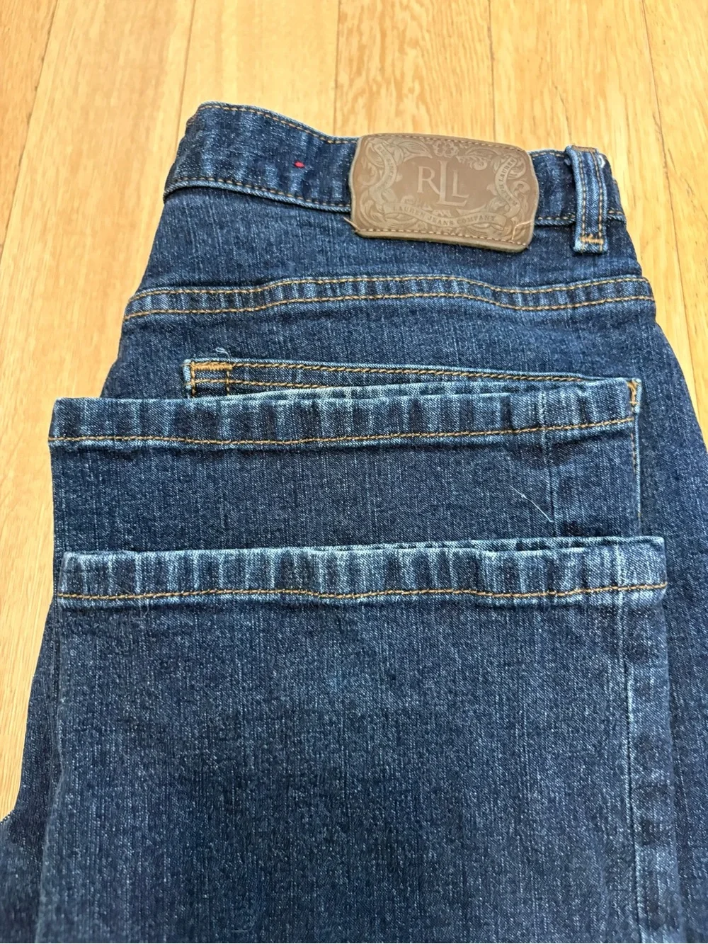 Lauren Ralph Lauren Straight Leg Jeans Sz 8 Premium Dark Indigo Core Minimalist
